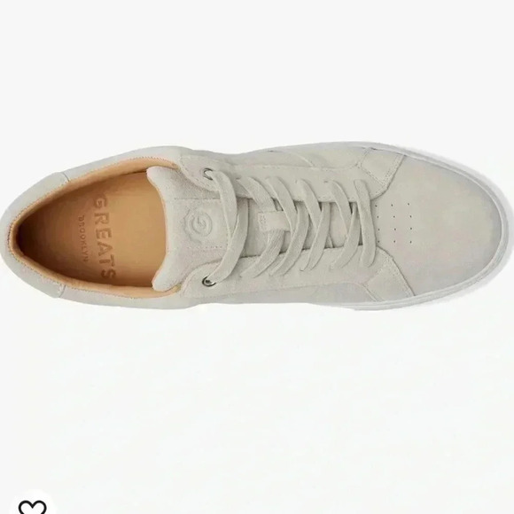 GREATS Royale Leather Sneakers in Dove Suede Size 8.5 - Picture 4 of 7